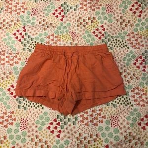 Old Navy Linen-Blend Printed Drawstring Shorts in Sugar Poppy Size S (Girls)